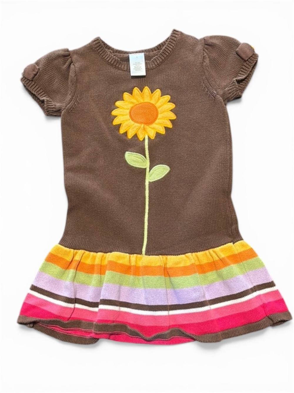 Brown Sunflower Kids Dress Gymboree 4